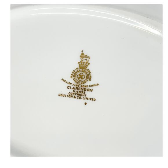 Royal Doulton VEGETABLE DISH 11" Oval Serving Bowl Clarendon Bone China H4993 - Picture 5 of 7